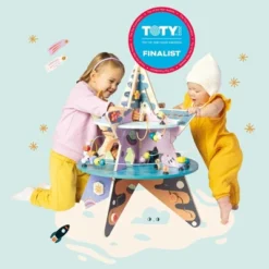Manhattan Toy Double-Decker Celestial Star Explorer Wooden Activity Center With Shape Gliders, Spinners, Bead Runs And Alluring Artwork -The Manhattan Toy Company GUEST 00054084 0ec5 4381 88fb 5ed226be6155
