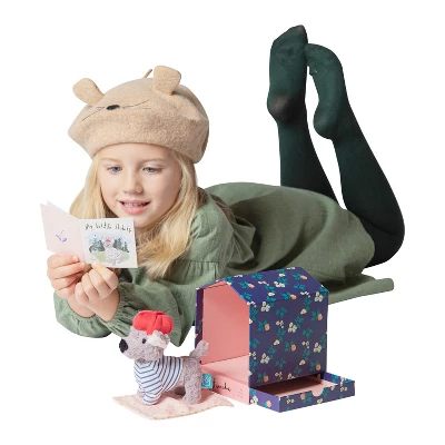 Manhattan Toy Bed & Biscuit Frenchie Plush Puppy Dog & Keepsake Dog House With Mini-Storybook In Hidden Drawer 6 Manhattan Toy Bed & Biscuit Frenchie Plush Puppy Dog & Keepsake Dog House With Mini-Storybook In Hidden Drawer - Image 5