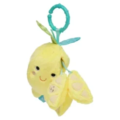 Manhattan Toy Mini-Apple Farm Lemon Baby Travel Toy With Rattle, Squeaker, Crinkle Fabric & Teether Clip-on Attachment -The Manhattan Toy Company GUEST 0390483b f0c2 44b5 a598 7b8948930c53