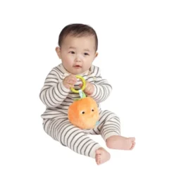 Manhattan Toy Mini-Apple Farm Orange Baby Travel Toy With Rattle, Squeaker, Crinkle Fabric & Teether Clip-on Attachment -The Manhattan Toy Company GUEST 054e92ec 3cee 4d95 8b75 ee217f51fb15