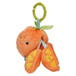 Manhattan Toy Mini-Apple Farm Orange Baby Travel Toy With Rattle, Squeaker, Crinkle Fabric & Teether Clip-on Attachment -The Manhattan Toy Company GUEST 078f48cc c437 4e03 ac68 2f35b92a3066