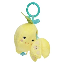 Manhattan Toy Mini-Apple Farm Lemon Baby Travel Toy With Rattle, Squeaker, Crinkle Fabric & Teether Clip-on Attachment -The Manhattan Toy Company GUEST 18b7f532 2ce7 469e a1c2 336777ff679a