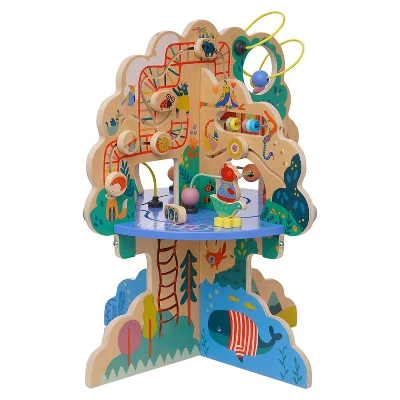 Manhattan Toy Playground Adventure Wooden Toddler Activity Center With Gliders, Abacus Track, Spinners, Spring Toys And Bead Runs 4 Manhattan Toy Playground Adventure Wooden Toddler Activity Center With Gliders, Abacus Track, Spinners, Spring Toys And Bead Runs - Image 2