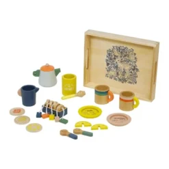 Manhattan Toy Flora Fauna Toddler And Kids Pretend Play Wooden Tea Set, 23-Piece