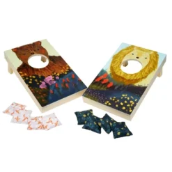 Manhattan Toy Wild Ones Indoor Outdoor Wooden Cornhole Bean Bag Toss Game Set, 10 Piece -The Manhattan Toy Company GUEST 1e447296 7a5b 4374 867d 8c32d25beb40