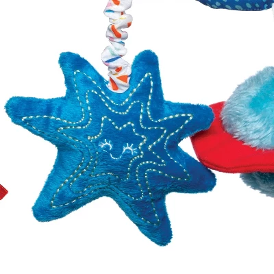 Manhattan Toy Space Themed Rocket Soft Baby Travel Spiral With Baby-safe Mirror, Elastic Pull Cord And Rattle Chime 3 Manhattan Toy Space Themed Rocket Soft Baby Travel Spiral With Baby-safe Mirror, Elastic Pull Cord And Rattle Chime