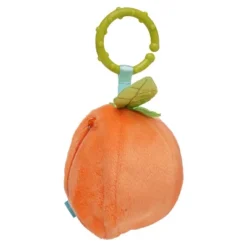 Manhattan Toy Mini-Apple Farm Orange Baby Travel Toy With Rattle, Squeaker, Crinkle Fabric & Teether Clip-on Attachment -The Manhattan Toy Company GUEST 31297197 906b 462b b6ed 548522d6ff56