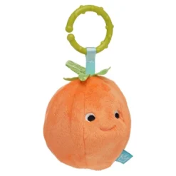 Manhattan Toy Mini-Apple Farm Orange Baby Travel Toy With Rattle, Squeaker, Crinkle Fabric & Teether Clip-on Attachment -The Manhattan Toy Company GUEST 34ea4b0c cce0 4041 8865 b95e3b45bec7