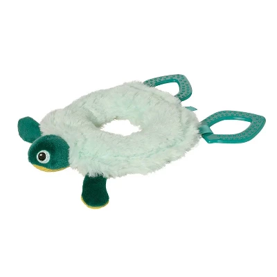 Manhattan Toy Theo Turtle Baby Toy Ring Rattle With Crinkle Paper And Textured Teethers 2 Manhattan Toy Theo Turtle Baby Toy Ring Rattle With Crinkle Paper And Textured Teethers