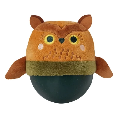 Manhattan Toy Wobbly Bobbly Owl Weighted, Soft Silicone Wobble Ball With Embroidered Plush Baby & Toddler Toy 5 Manhattan Toy Wobbly Bobbly Owl Weighted, Soft Silicone Wobble Ball With Embroidered Plush Baby & Toddler Toy - Image 3