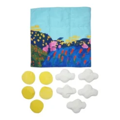 Manhattan Toy Sunny Day 11-Piece Decorative Soft Quilted Jumbo Floor Or Table Tic Tac Toe Game For Kids -The Manhattan Toy Company GUEST 486c81cc 6497 4439 b22a 66ea64f1c0d4