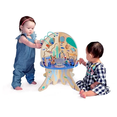 Manhattan Toy Deep Sea Adventure Wooden Toddler Activity Center With Clacking Clams, Spinning Gears, Gliders And Bead Runs 4 Manhattan Toy Deep Sea Adventure Wooden Toddler Activity Center With Clacking Clams, Spinning Gears, Gliders And Bead Runs - Image 3