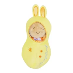 Manhattan Toy Snuggle Pod Hunny Bunny First Baby Doll With Yellow Cozy Sleep Sack