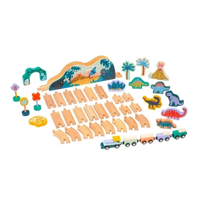 Manhattan Toy T-Rex Express 45-Piece Jurassic-Themed Wooden Toy Train Set For Toddlers 3 Years And Up 3 Manhattan Toy T-Rex Express 45-Piece Jurassic-Themed Wooden Toy Train Set For Toddlers 3 Years And Up
