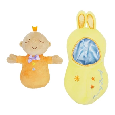 Manhattan Toy Snuggle Pod Hunny Bunny First Baby Doll With Yellow Cozy Sleep Sack 7 Manhattan Toy Snuggle Pod Hunny Bunny First Baby Doll With Yellow Cozy Sleep Sack - Image 5