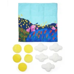 Manhattan Toy Sunny Day 11-Piece Decorative Soft Quilted Jumbo Floor Or Table Tic Tac Toe Game For Kids -The Manhattan Toy Company GUEST 8596460d d0a8 43cc 9c15 17be32ee29b6