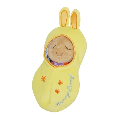Manhattan Toy Snuggle Pod Hunny Bunny First Baby Doll With Yellow Cozy Sleep Sack 4 Manhattan Toy Snuggle Pod Hunny Bunny First Baby Doll With Yellow Cozy Sleep Sack - Image 2
