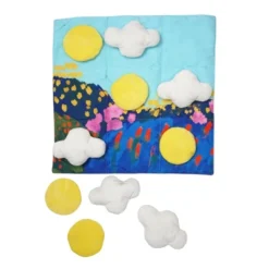 Manhattan Toy Sunny Day 11-Piece Decorative Soft Quilted Jumbo Floor Or Table Tic Tac Toe Game For Kids -The Manhattan Toy Company GUEST 91a9ad4f 50ea 45a6 b6b1 ab92c1eddc23