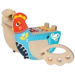 Manhattan Toy Musical Chicken Wooden Instrument For Toddlers With Maraca, Cymbal, Clacking Wings, Drumsticks, Washboard And Xylophone -The Manhattan Toy Company GUEST bac43a50 fe7a 4f0f b866 654c96605ea0