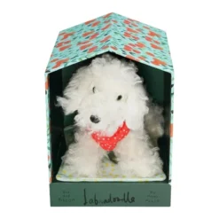 Manhattan Toy Bed & Biscuit Labradoodle Plush Puppy Dog & Keepsake Dog House With Mini-Storybook In Hidden Drawer