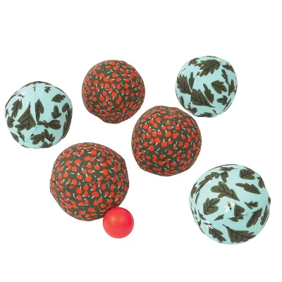 Manhattan Toy Indoor Outdoor 8-Piece Bocce Playset For Kids With Soft Memory Foam Fabric Covered Balls 6 Manhattan Toy Indoor Outdoor 8-Piece Bocce Playset For Kids With Soft Memory Foam Fabric Covered Balls - Image 4