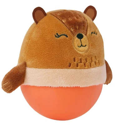 Manhattan Toy Wobbly Bobbly Bear Weighted, Soft Silicone Wobble Ball With Embroidered Plush Baby & Toddler Toy 7 Manhattan Toy Wobbly Bobbly Bear Weighted, Soft Silicone Wobble Ball With Embroidered Plush Baby & Toddler Toy - Image 5