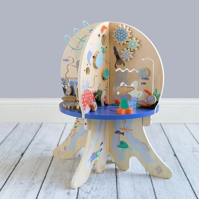 Manhattan Toy Deep Sea Adventure Wooden Toddler Activity Center With Clacking Clams, Spinning Gears, Gliders And Bead Runs 8 Manhattan Toy Deep Sea Adventure Wooden Toddler Activity Center With Clacking Clams, Spinning Gears, Gliders And Bead Runs - Image 7