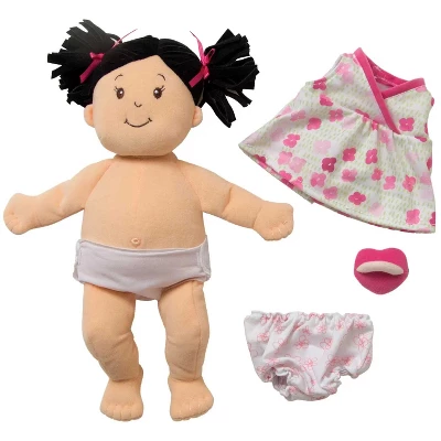 Manhattan Toy Baby Stella Black Hair Soft First Baby Doll, 15-Inch 4 Manhattan Toy Baby Stella Black Hair Soft First Baby Doll, 15-Inch - Image 3