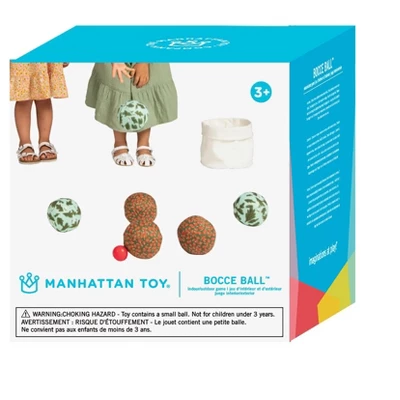 Manhattan Toy Indoor Outdoor 8-Piece Bocce Playset For Kids With Soft Memory Foam Fabric Covered Balls 8 Manhattan Toy Indoor Outdoor 8-Piece Bocce Playset For Kids With Soft Memory Foam Fabric Covered Balls - Image 6